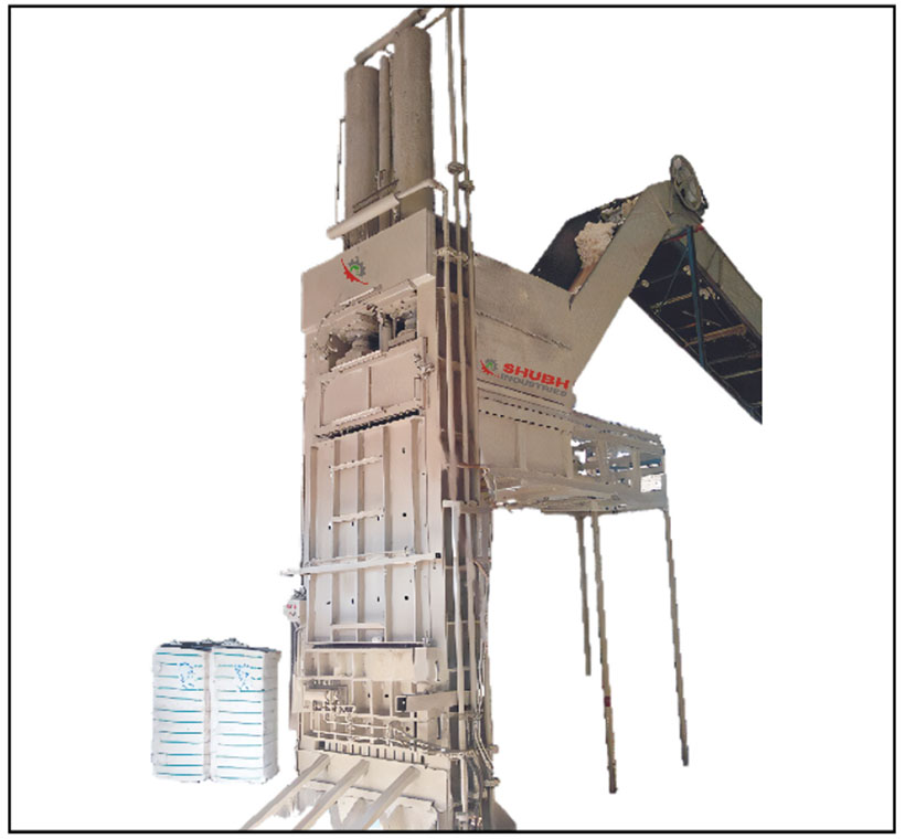 Bleached Linter Cotton Baling Press